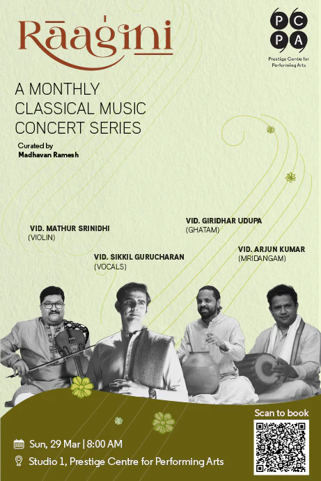 Raagini: A Monthly Classical Music Concert Series poster