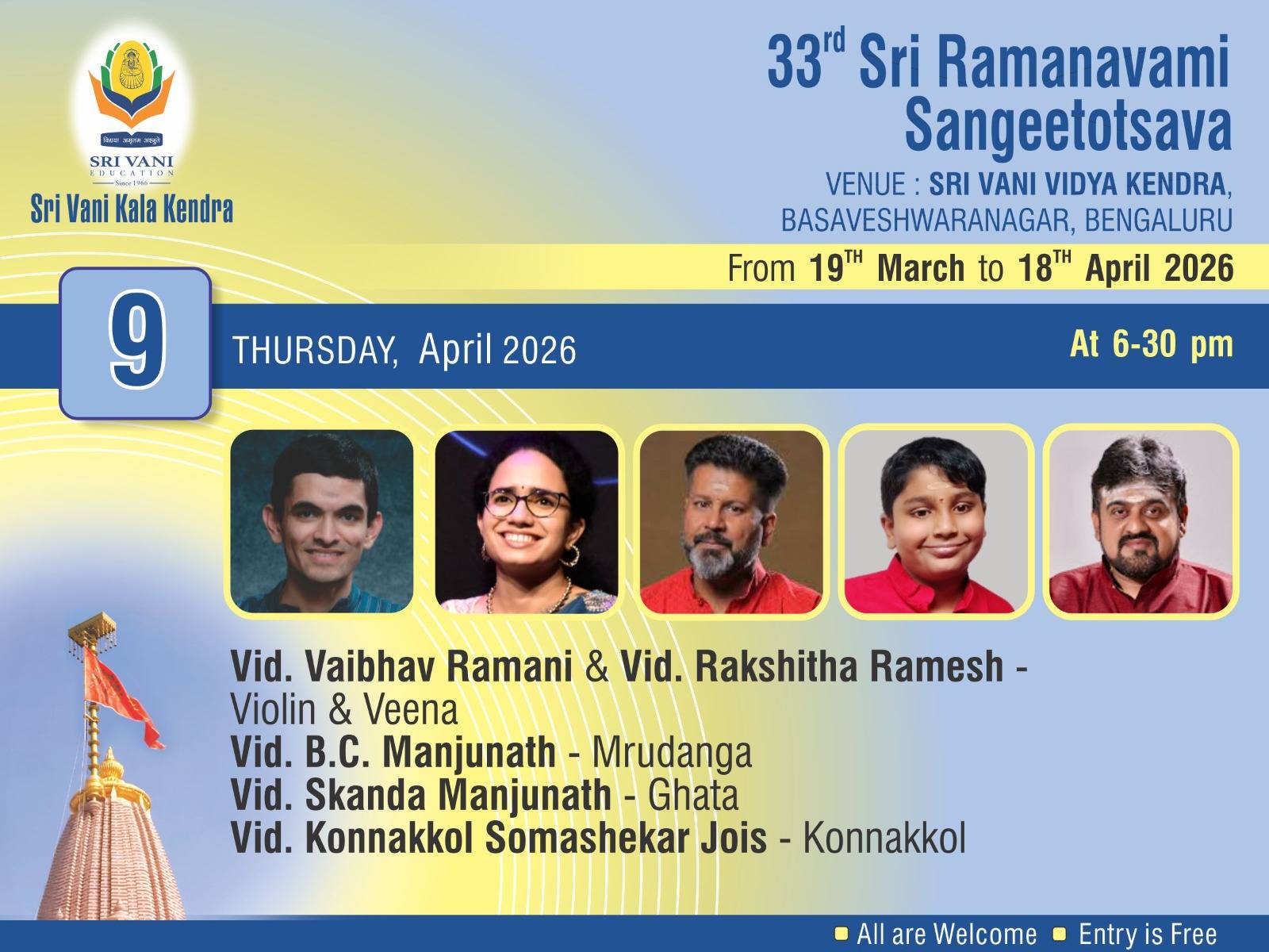 Carnatic Violin & Veena Jugalbandhi poster