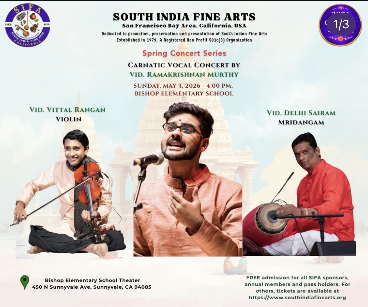 Carnatic Vocal Concert by Vid. Ramakrishnan Murthy