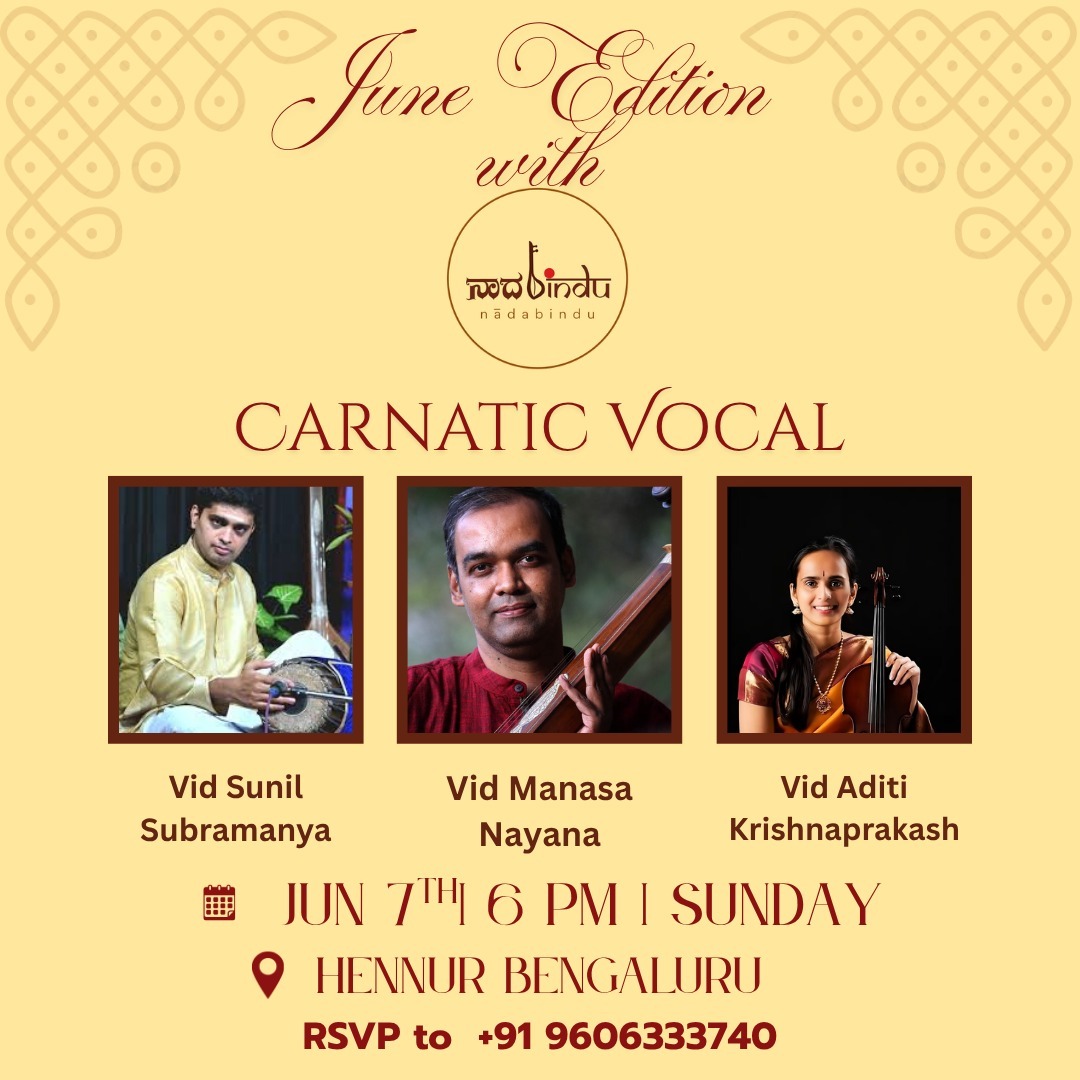 June Edition with Nadabindu - Carnatic Vocal poster