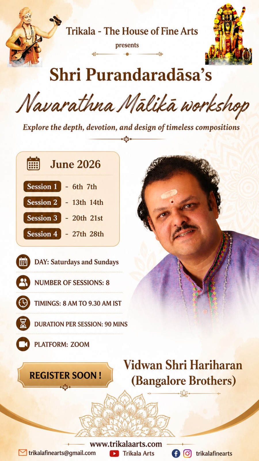 Shri Purandaradasa's Navarathna Malika Workshop - Session 1 Day 1