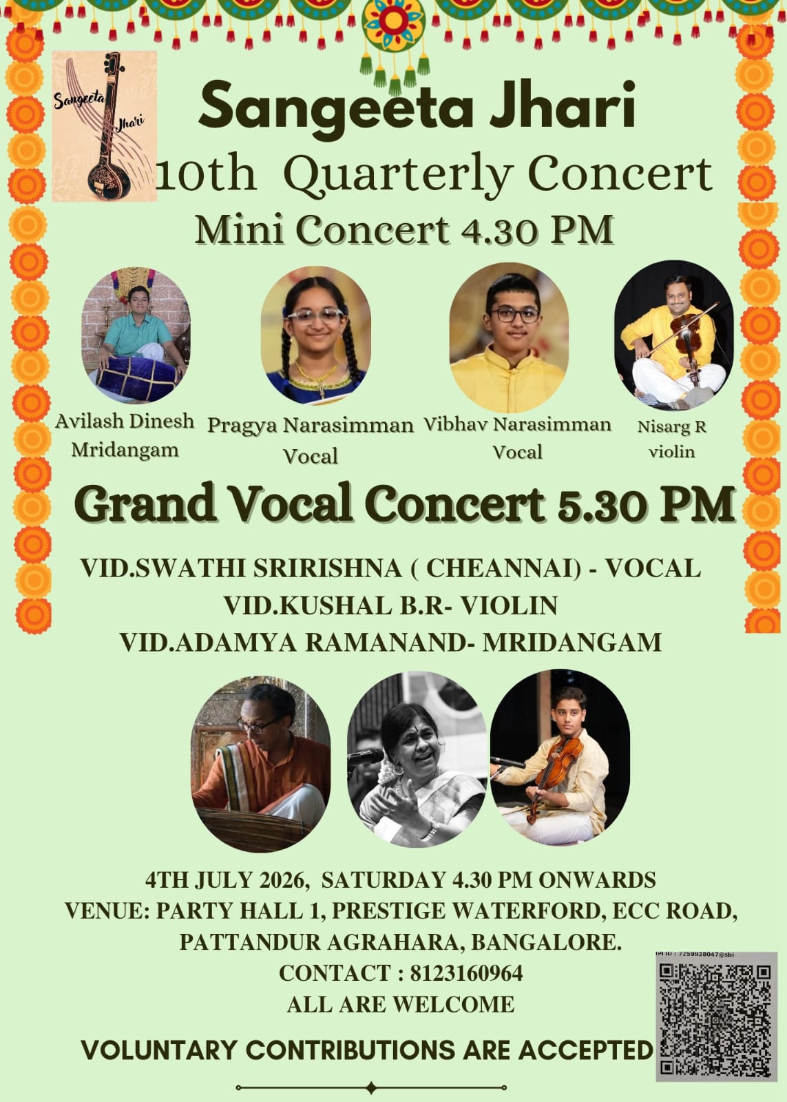 Sangeeta Jhari 10th Quarterly Mini Concert