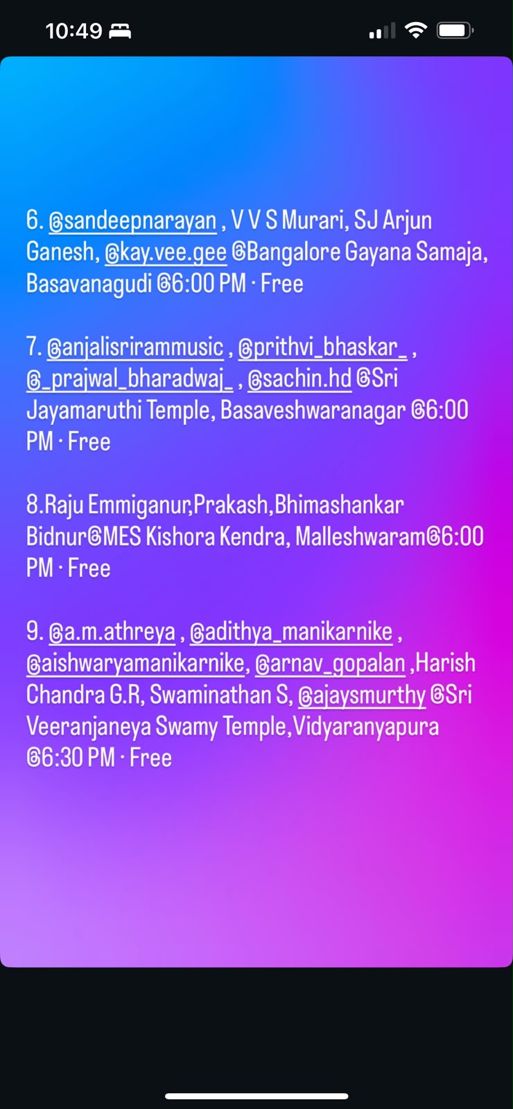 Classical Concert by Sri Ramanand and Rhythm Adamy