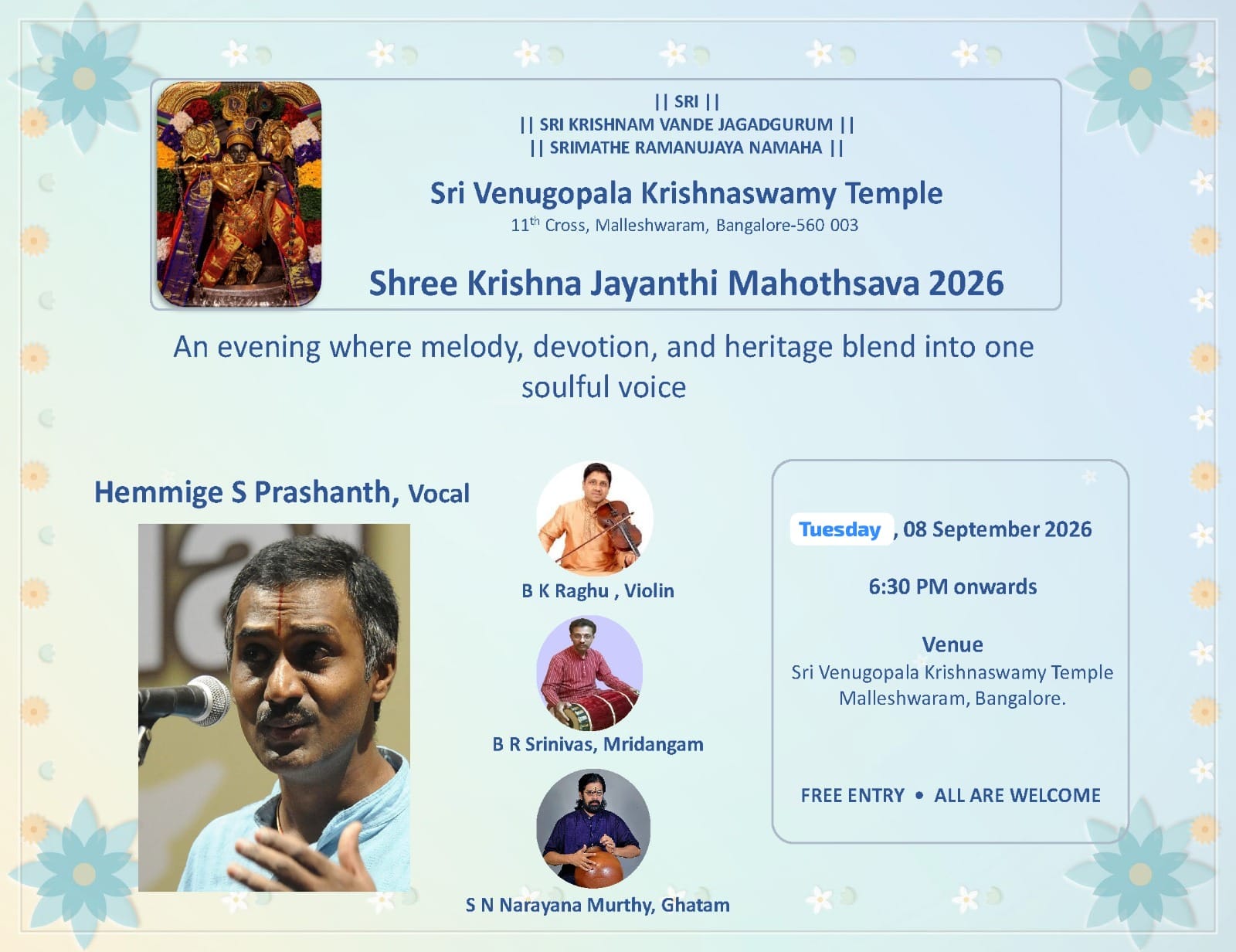Shree Krishna Jayanthi Mahothsava 2026