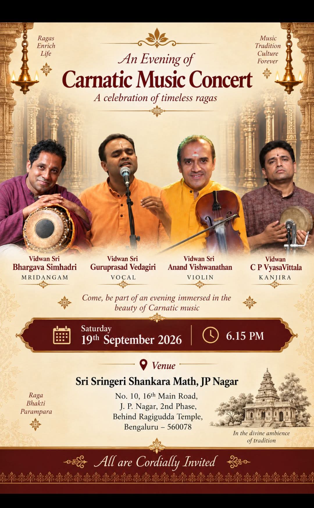 An Evening of Carnatic Music Concert
