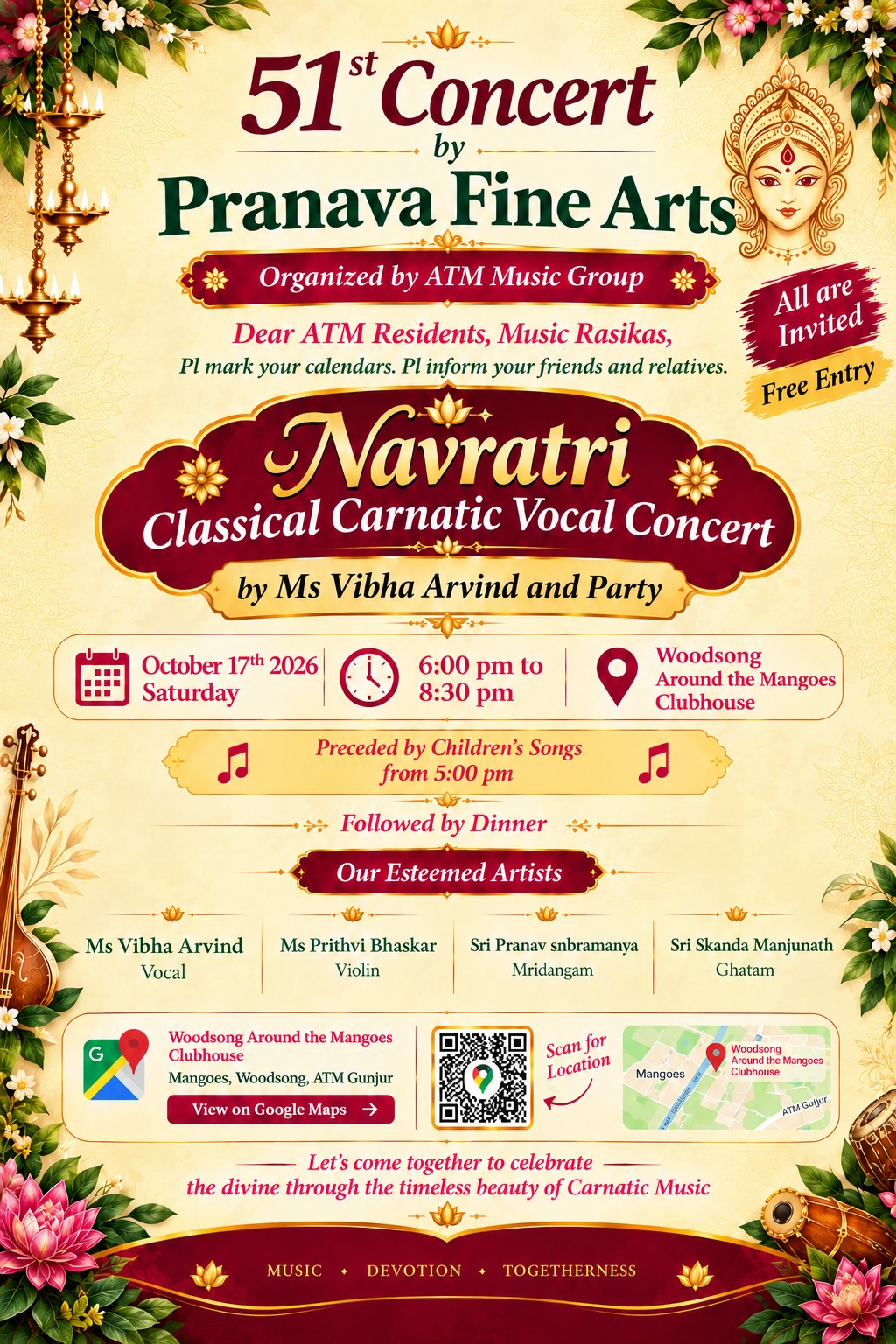 Navratri Classical Carnatic Vocal Concert